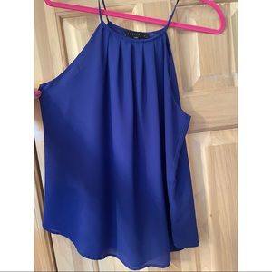 Sanctuary High Neck Sleeveless Top - Blue, XL